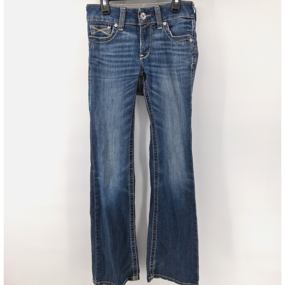 Ariat R.E.A.L. Denim Jeans Womens 25R Medium Wash Blue Boot Cut 25x31